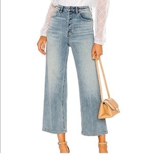 Free People Wales High Waist Wide Leg Jean Blue size 27